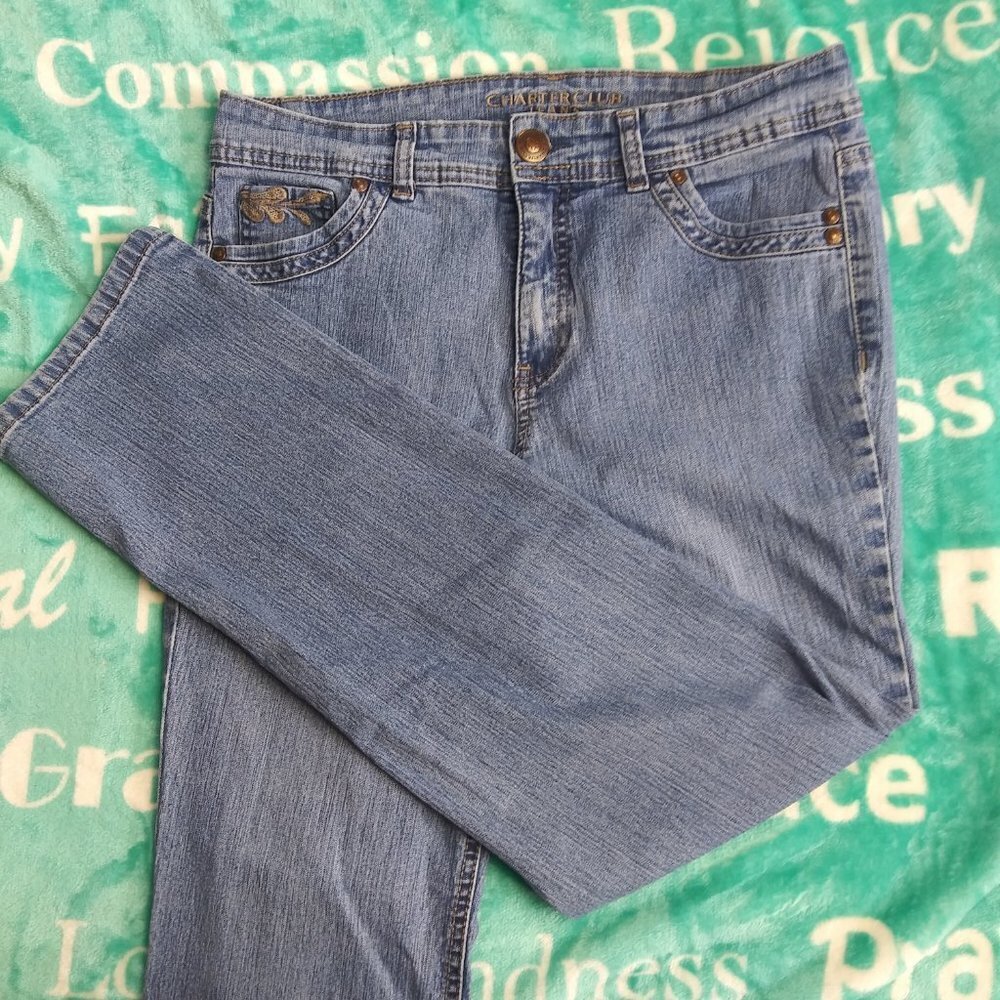 Charter Club Classic Fit Jeans Size 10P - Picture 3 of 7